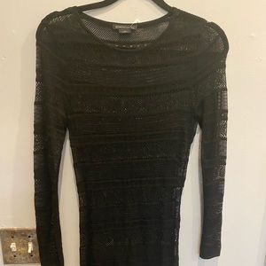 WORTH New York Dress, XS, Black “crochet” knit Long Dress. VERSATILE!